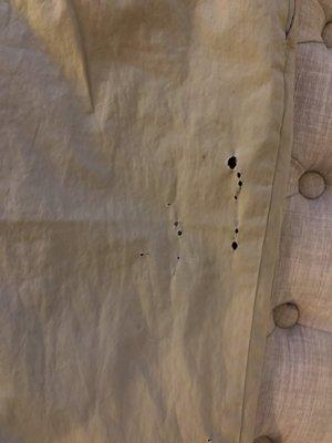 Holes in brand new khakis