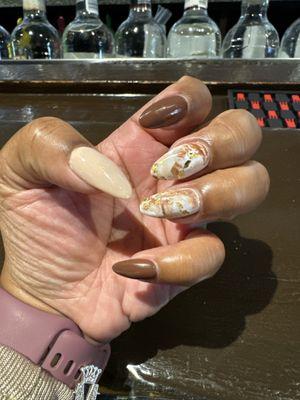 Nails marble fall nails