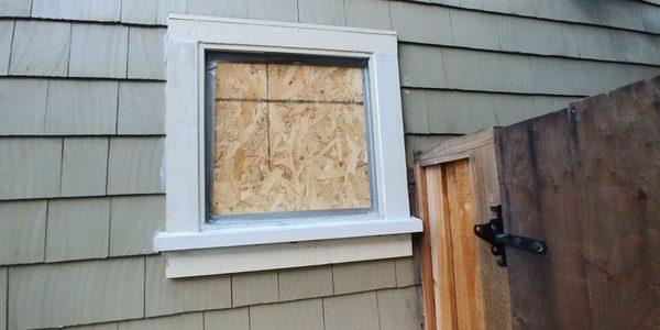 This is the new wood frame window.