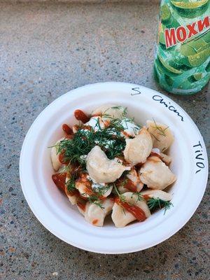 1/2 pound Chicken Pelmeni & Russian Mohito Soda