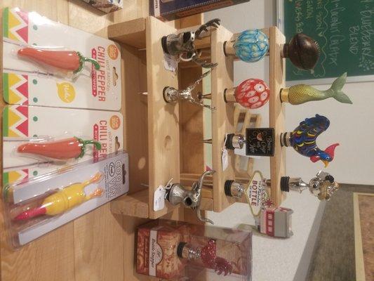 We offer a variety of wine stoppers and accessories