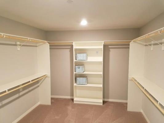 Completed a walk in closet