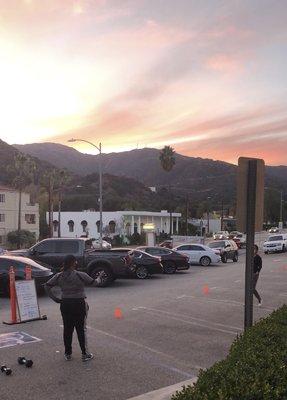 Our Parking Lot workouts have the Best Views!