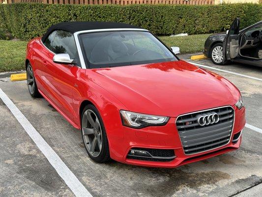 2017 Audi S5 Convertible with 27,325 miles.