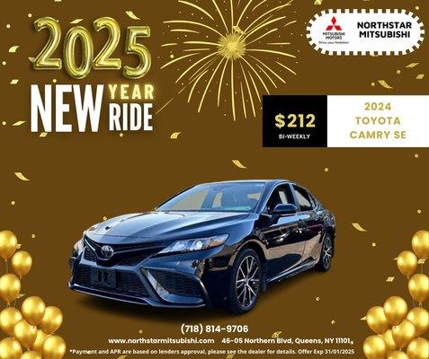 2024 Toyota Camry 

https://www.northstarmitsubishi.com/used-vehicles/?_dFR%5Bmake%5D%5B0%5D=Toyota&_dFR%5Bmodel%5D%5B0%5D=Camry