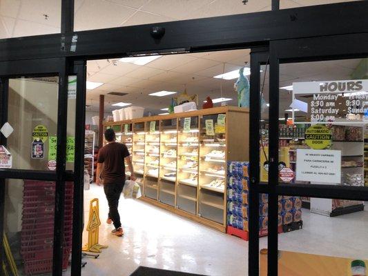 A view of the panaderia section near the entrance.