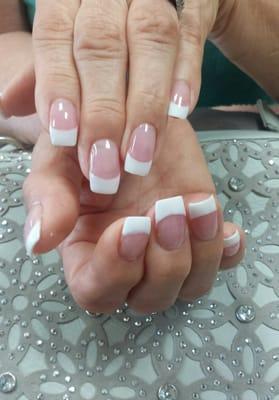 Pink & White Acrylics  service by MichelleV