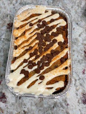 Chocolate chip bread pudding