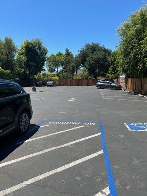 Parking lot behind office