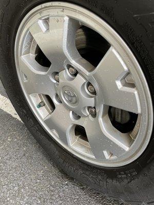 Wheels not clean after two passes through wash