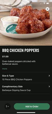 What we expected BBQ Chicken Poppers