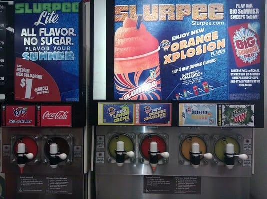 6 flavors of Slurpees