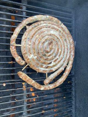 Cheese and parsley sausage wheel was amazing!! Wife said it's her favorite sausage ever.