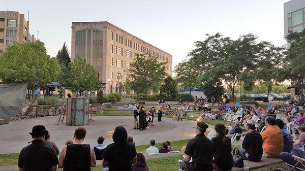 The Tempest performed by Portland Actors Ensemble for Shakespeare in the Park.