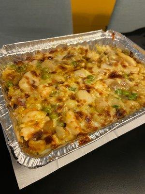 Baked cheese seafood rice