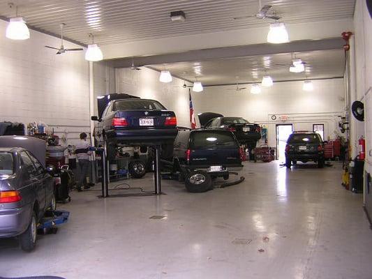 Inside rear shop area