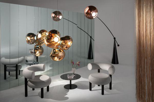 Melt Chandelier, Fat Lounge Chair & Flash Table