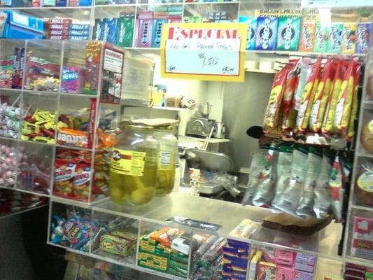 Cashier Counter w/ candy...the sammich presses are back there too.