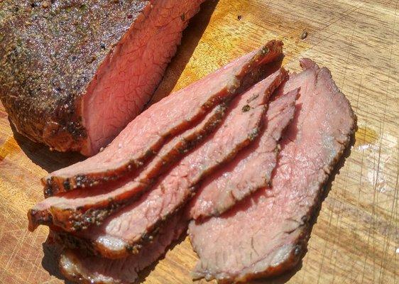 San Diego Style Smoked Tri-Tip, injected and marinated with Craft Beer!