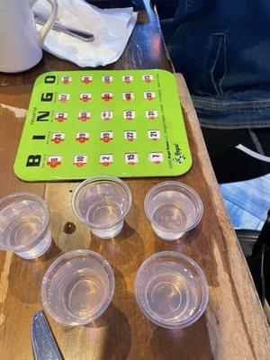 a bingo win of shots