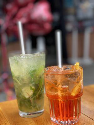 Mojito and Negroni Sbackliato