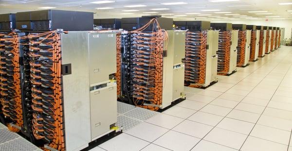 Sequoia: world's fastest supercomputer, according to the Top500 list in 2012, located in LLNL's Terascale Simulation Facility.