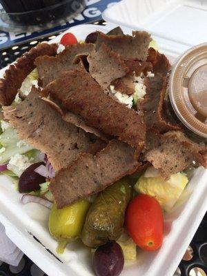 My delicious Greek salad with Gyro meat