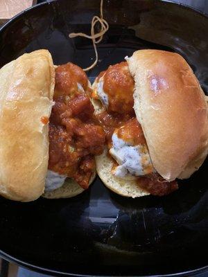 Mini meatball subs