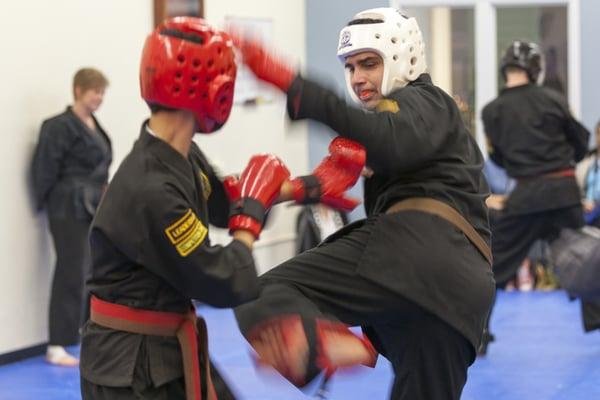 Sparring practice and competition at Family Martial Arts Academy in Beaverton, OR 97008