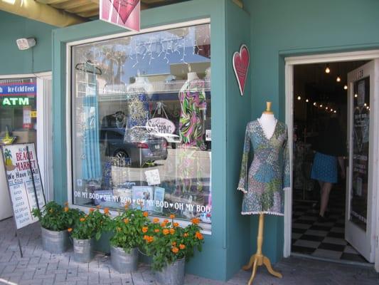 Oh My Bod storefront on E. Atlantic in Delray Beach.  It is 2 blocks from the beach.