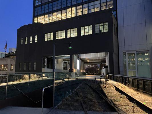 Section of the Highline at dusk