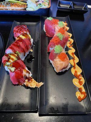 Playboy roll and Sunset roll