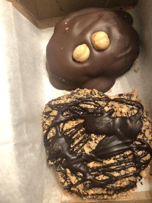 Stuffed Nutella (top) and Dark Caramel Toasted Coconut Pretzel (bottom)