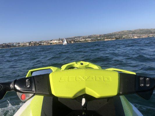 Newport Beach coastline by Sea Doo.