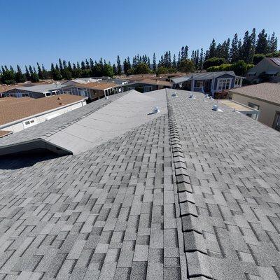 Architectural shingle and torch down roof