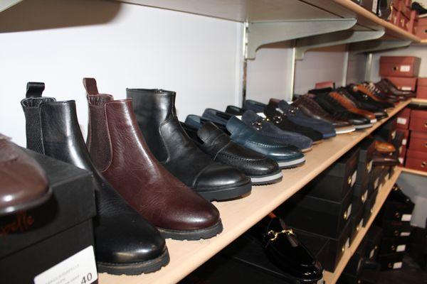 We carry over thirty different styles of shoes ranging from casual to formal wear.