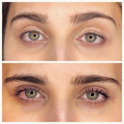 Lift and tint + brow tint