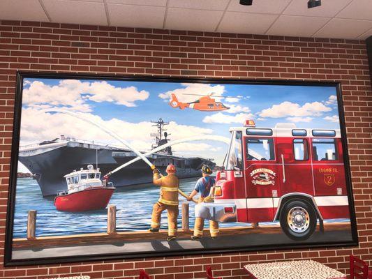 Mural on the wall alameda fire department