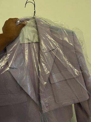 Suit dry cleaned