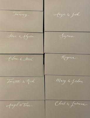 Elegant modern calligraphy place cards