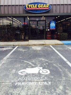 Motorcycle parking!