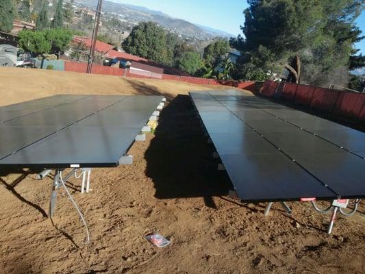 Ground mounts are more and more common. If you do not want solar on your roof- no problem. Let us shown you other options.