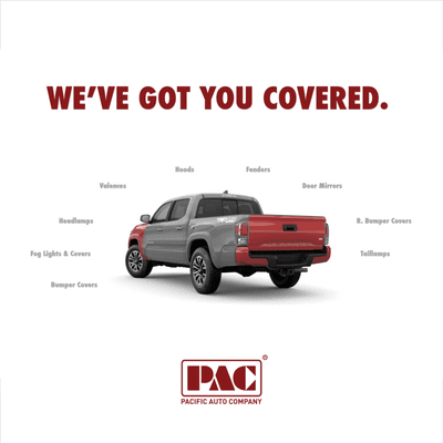 We've got you covered - Front end to rear end collision, call PAC now!