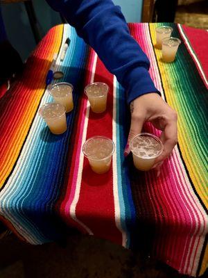 Cold Toddies being poured by Tachido Sushi at Dia Del Cafe