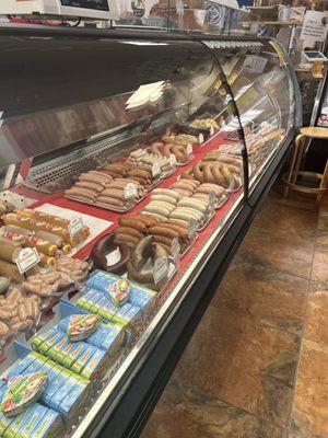 Saturday Morning spread of German meat and cheese.