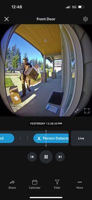 UPS driver moving the box FedEx left in plain view.