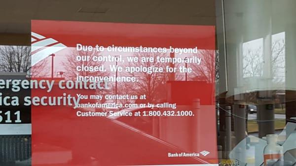 It's 40 degrees out but we might get snow later tonight.  Pathetic.  Many other inconvenienced customers in the parking lot.