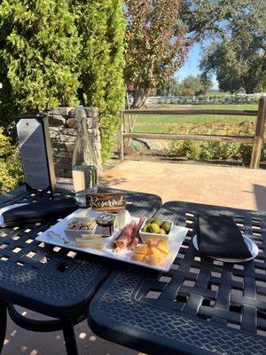 Patio experience with cheeseboard