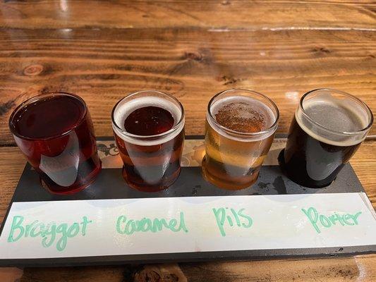 Flight.  So many different styles of beer here, most of them really good.