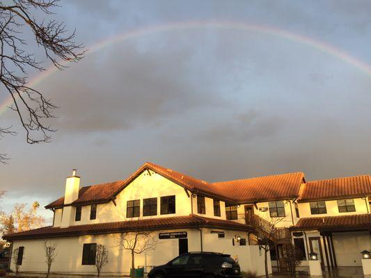 Double rainbow over Lighthouse Counseling and Family Resource Center